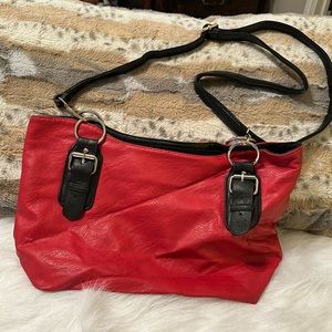 Red leather purse. No Brand tag.